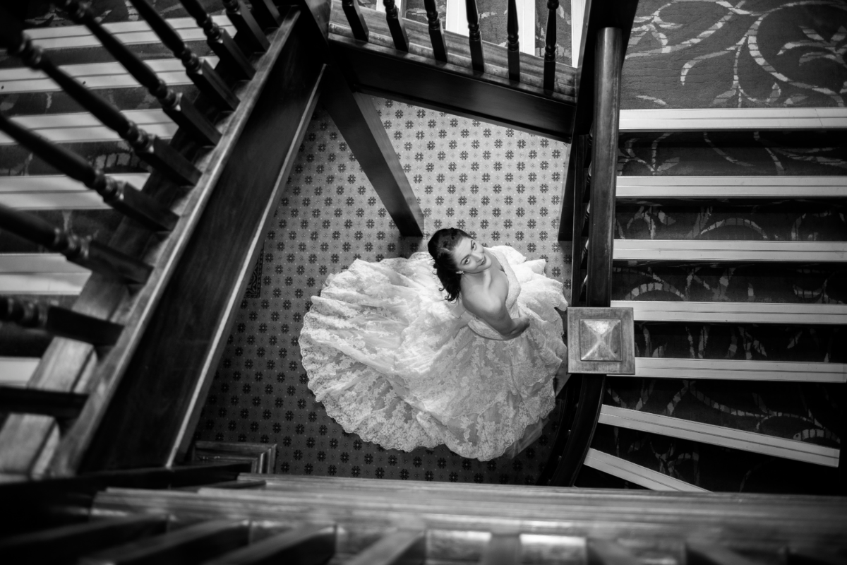 bride in ipswich orwell stairs